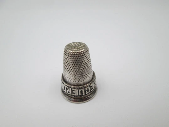 Sewing thimble. 925 sterling silver. Souvenir from Cordoba. Spain. 1980's