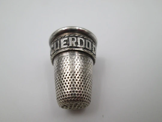 Sewing thimble. 925 sterling silver. Souvenir from Cordoba. Spain. 1980's
