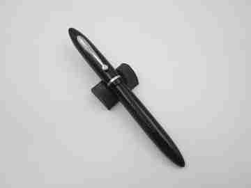 Sheaffer Balance 3-25 fountain pen. Black celluloid & silver plated. 14k nib. 1930's