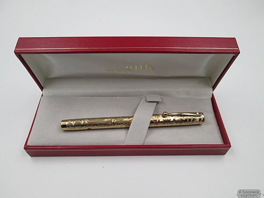 Sheaffer Balance. Edición limitada conmemorativa. Laminada oro 23K. Palanca