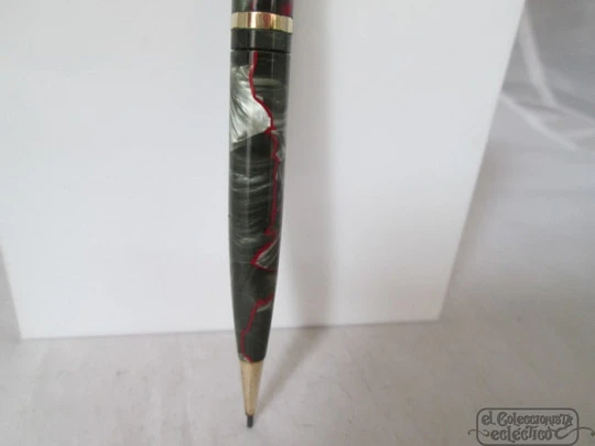 Sheaffer Balance. Marble celluloid. Red Veined Grey Pearl. 1930's