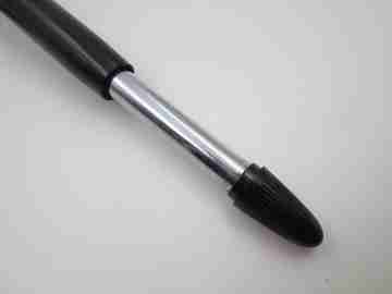 Sheaffer Crest Deluxe snorkel. Gold plated cap and black plastic barrel. 1950's. USA