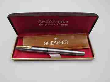 Sheaffer Imperial 444 XG Flighter. Brushed steel & gold plated. Inlaid nib