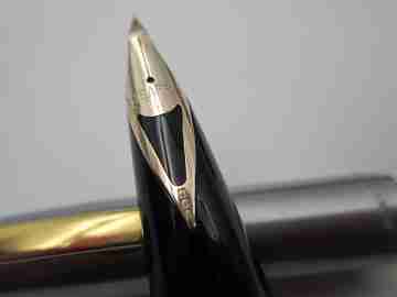 Sheaffer Imperial 444 XG Flighter. Brushed steel & gold plated. Inlaid nib
