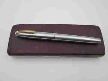 Sheaffer Imperial 444 XG Flighter. Brushed steel & gold plated. Inlaid nib
