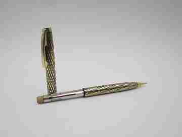 Sheaffer Imperial Sovereign mechanical pencil. 14k gold filled. Diamond pattern. USA