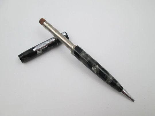 Sheaffer Junior set. Fountain pen & mechanical pencil. Marble celluloid. 1930's