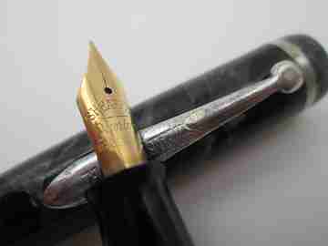 Sheaffer Junior set. Fountain pen & mechanical pencil. Marble celluloid. 1930's