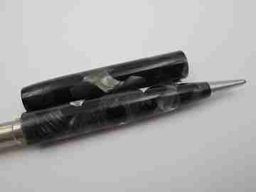 Sheaffer Junior set. Fountain pen & mechanical pencil. Marble celluloid. 1930's