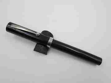 Sheaffer No Nonsense Calligraphy set. Black plastic & silver plated details. 1980's