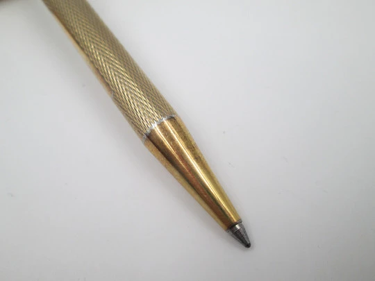 Sheaffer Targa Barleycorn fountain pen & ballpoint pen. 23k gold plated. 1980's