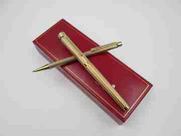Sheaffer Targa Barleycorn fountain pen & ballpoint pen. 23k gold plated. 1980's