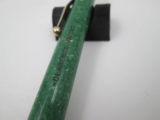 Sheaffer Titan Lifetime mechanical pencil. Jade green radite celluloid and gold filled