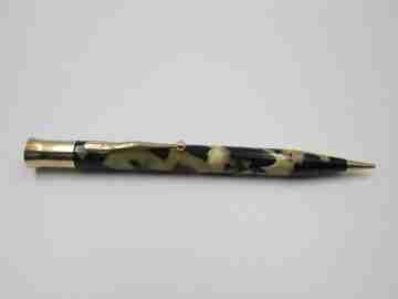 Sheaffer Titan Lifetime. Black & pearl. Radite celluloid. Gold filled. 1925