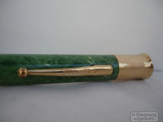 Sheaffer Titan Lifetime. Jade green. Radite celluloid. 1925