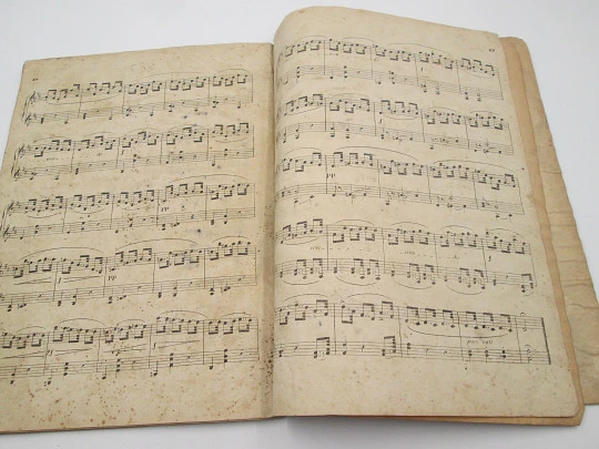 Sheet music book. 10 melodic and progressive studies for violin. Jean-Delphin Alard. 1930's