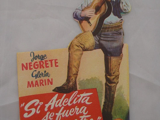 Si Adelita se fuera con otro. Jorge Negrete. 1948. Troquelado