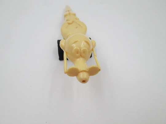 Simpático bolígrafo vintage Karko-Bolin. Figura del agente Mortadelo. Plástico blanco Simpático bolígrafo vintage Karko-Bolin. Figura del agente Mortadelo. Plástico blanco