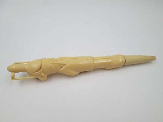 Simpático bolígrafo vintage Karko-Bolin. Figura del agente Mortadelo. Plástico blanco Simpático bolígrafo vintage Karko-Bolin. Figura del agente Mortadelo. Plástico blanco