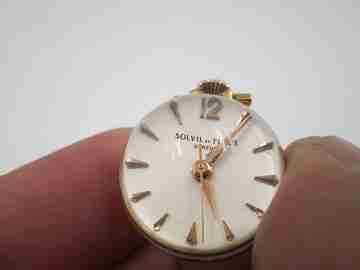 Solvil et Titus Genève transparent ball pendant watch. Gold plated.  Manual wind. 1970's
