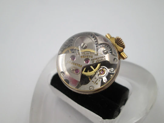 Solvil et Titus Genève transparent ball pendant watch. Gold plated.  Manual wind. 1970's