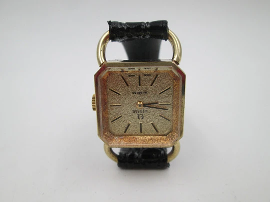 Solvil et Titus reloj mujer. Chapado oro y acero inoxidable. Cuerda manual. Suiza. 1960
