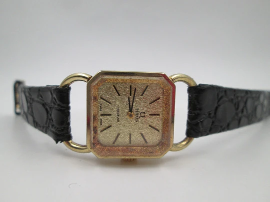 Solvil et Titus reloj mujer. Chapado oro y acero inoxidable. Cuerda manual. Suiza. 1960