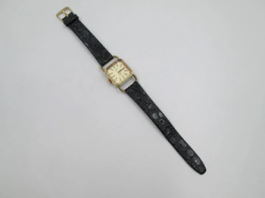 Solvil et Titus women's dress watch. Gold plated and steel. Manual wind. 1960's. Swiss