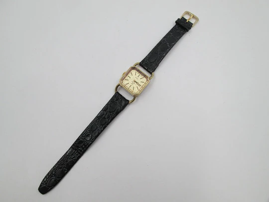 Solvil et Titus women's dress watch. Gold plated and steel. Manual wind. 1960's. Swiss