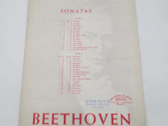 Sonatas de Beethoven. Casa Editorial de Música Boileau. Tapas blandas. 27 páginas