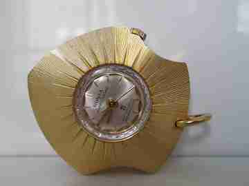 Sonia Super De Luxe 21 pendant watch. Gold plated metal. Swiss made. 1960's