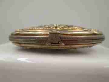 Souvenir set. Sterling silver vermeil. Purse & card holder. France. 1900