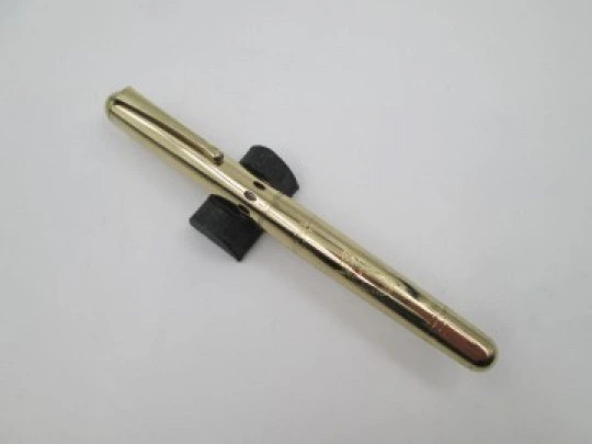 Spirit of St. Louis fountain pen. Gold plated and black resin. Converter. USA. 1990's