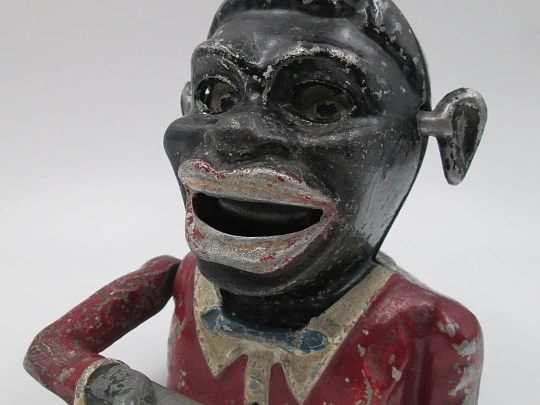 Starkie's Jolly Nigger. Coin bank. Cast alloy. 1950's. United Kingdom