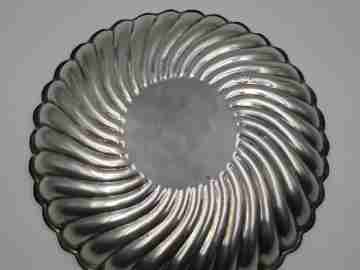 Sterling silver centerpiece. 1970's. Spain. Ribbed design
