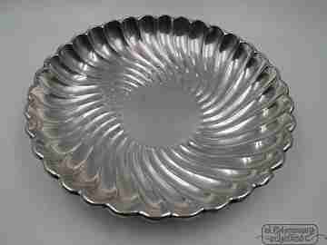Sterling silver centerpiece. 1970's. Spain. Ribbed design