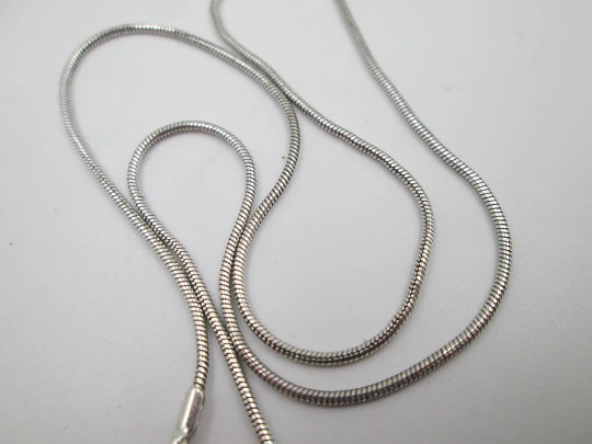 Sterling silver cord with Minnie Mouse pair colours enamel pendants. Europe. 1990's