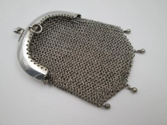 Sterling Silver Mesh Bag Coin Purse Antique Very Fine Slinky Mesh Art Deco  Floral Kisslock Frame Tiny Mini Size - Etsy