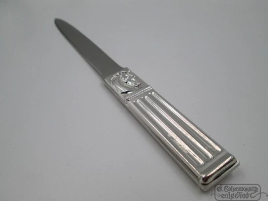Sterling silver letter opener. 1990's. Horse motifs. Pedro Duran silversmith