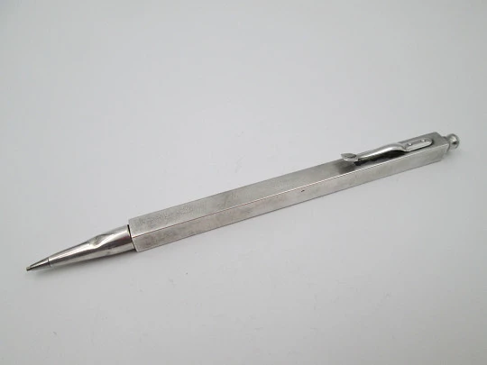 Sterling silver mechanical pencil with centimeters and inches meter. 1920's