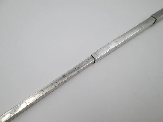 Sterling silver mechanical pencil with centimeters and inches meter. 1920's