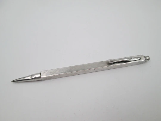 Sterling silver mechanical pencil with centimeters and inches meter. 1920's