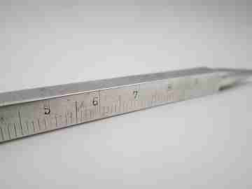 Sterling silver mechanical pencil with centimeters and inches meter. 1920's
