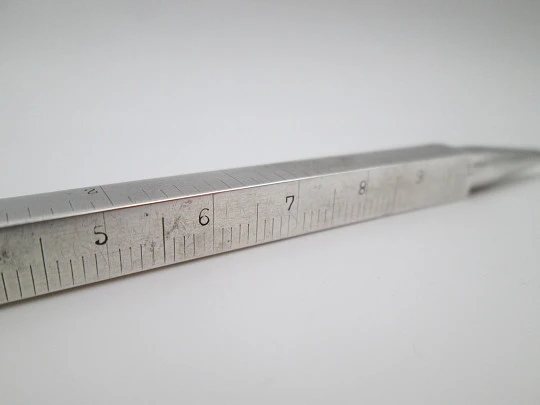 Sterling silver mechanical pencil with centimeters and inches meter. 1920's