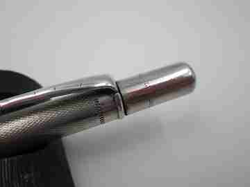 Sterling silver propelling pencil. Twist mechanism. Guilloché. 1930s. UK