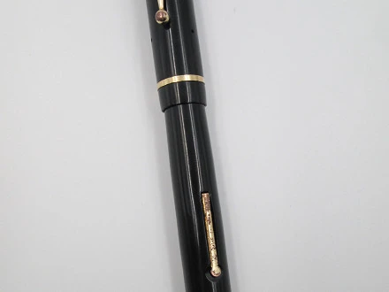 Swan Mabie Todd Black Plastic Gold Plated Trims 1940s | El
