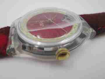 Swatch Magic Tool. Automatic. Bitone dial. Leather strap. Original box. 1994. Swiss