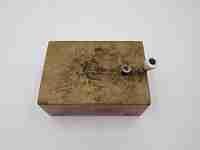 Swiss children's hand crank music box. Wood and metal. 1900's