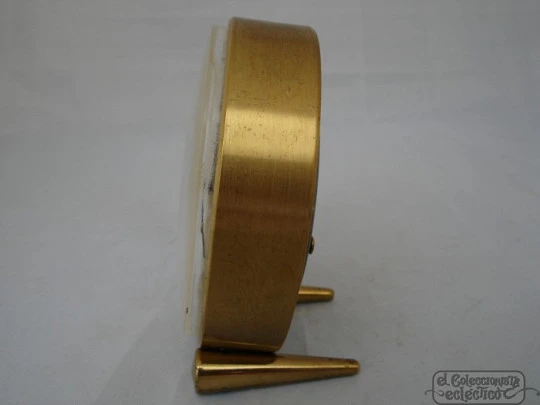 Swiza 8 days. Manual winding. Bronze. Alarm. Legs. 1970's