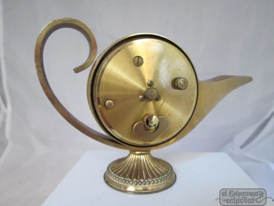 Swiza 8 days. Manual winding. Bronze. Alarm. Oil lamp. 1970's